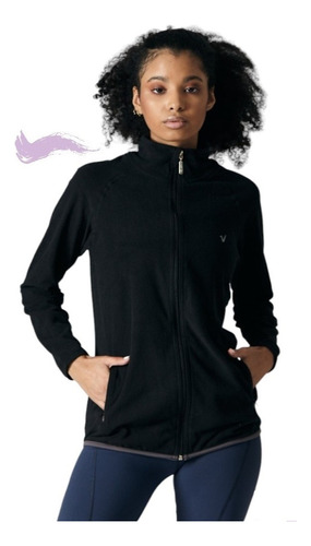 Campera Micropolar Vandalia Mujer Negra