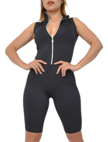 Catsuit Mono Musculosa C/cierre Colores, Lycra 100% S/m/l Azul M