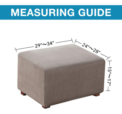 Funda Protectora Elástica Rectangular Para Otomana Plegable