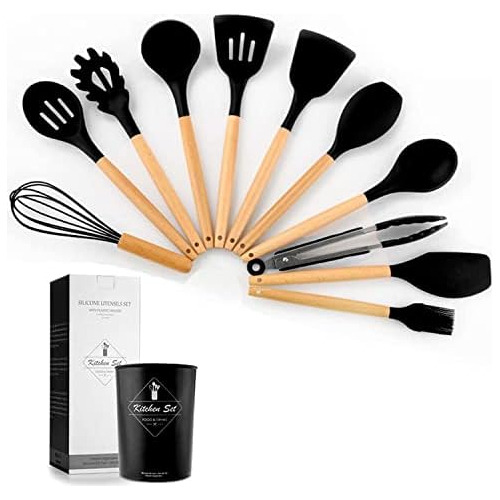 Kitchen Cooking Utensils Set, 12-piece Kitchen Silicone...