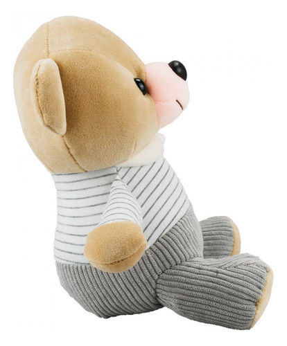 Ursinho Fofinho De Pelúcia Com Pijama-presente Cor Marrom-claro