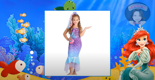 Projeto Editável Retrospectiva Pequena Sereia Ariel Proshow