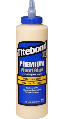 Pegamento Titebond Ii Premium Wood Glue Para Madera 16 Oz
