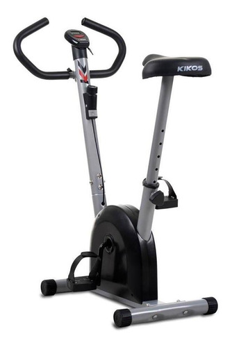 Bicicleta ergométrica Kikos 3015 vertical cor cinza e preto