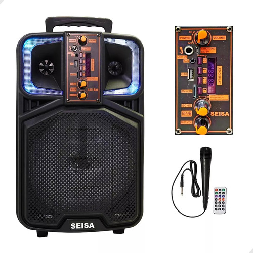 Yx-h831 Seisa Caixa Bluetooth Com Microfone Karaoke Cor Preto 5