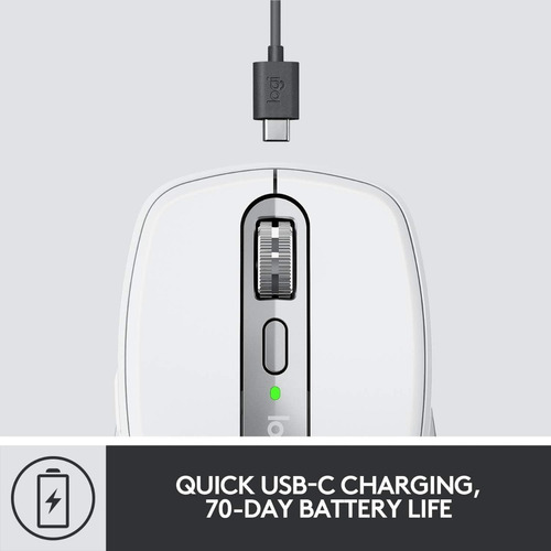 Mouse inalámbrico recargable Logitech Master Series MX Anywhere 3 gris pálido