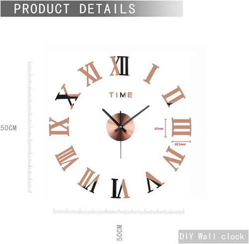 Amazlife 3d Diy Wall Clock, Moderno Reloj De Pared 3d Sin...