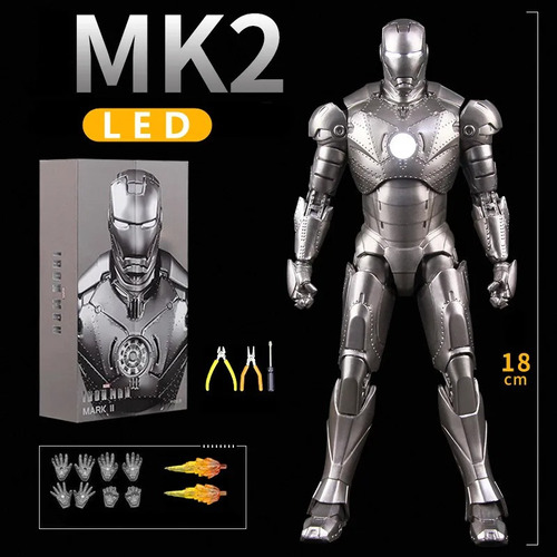 Original Zd Led Action Figure Modelo Homem De Ferro Mk2/3/4/