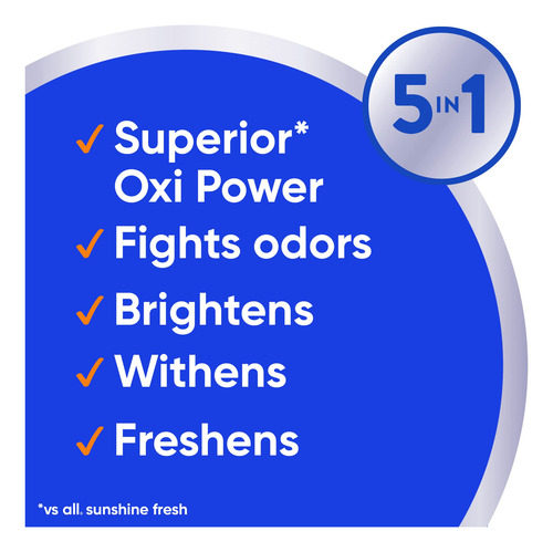 Laundry Detergent Pacs All Fresh Clean Oxi Odor Lifter 60ct
