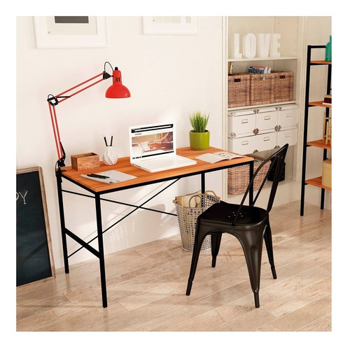 Imagen 2 de 2 de Escritorio Centro Estant MET300 melamina, metal de 120cm x 73.5cm x 60cm metal y paraiso