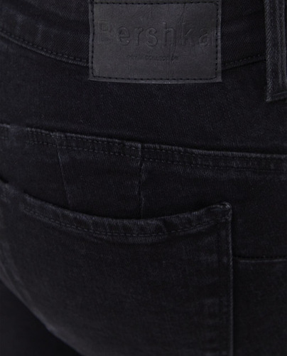 Bershka Jean Negro Push Up Pantalón Dama Talla 40 Nuevo