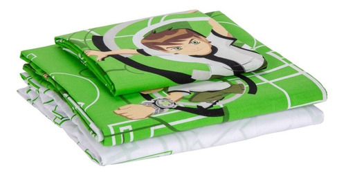 Imagen 7 de 10 de Juego De Sabanas Infantiles 1 Plaza Ben 10 Omnitrix