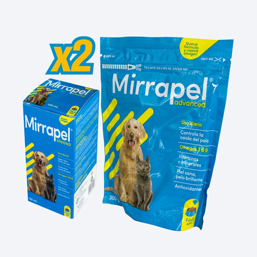 Suplemento Nutricional Mirrapel Perros Y Gatos En Combo X 2