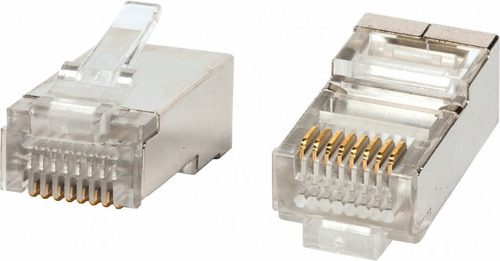 Paq. Con 100 Conectores Rj45 Cat 6 Metalico 