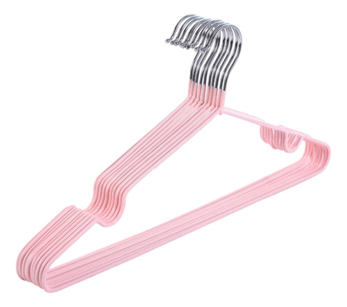 (02 #mold) Cabide De Roupa De Metal Com Revestimento De Plás