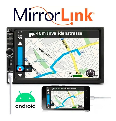 Estéreo Pantalla 2 Din Mirror Link Bluetooth Krypton K80ubl