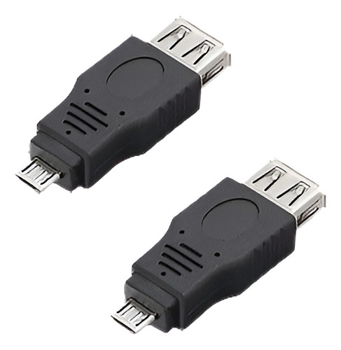 2 X Usb 2.0 Hembra A Micro Usb 5 Pines Adaptador Conector En