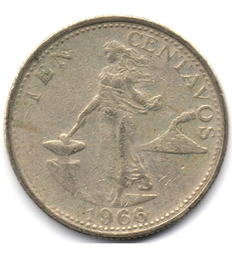 Filipinas 10 Centavos 1966