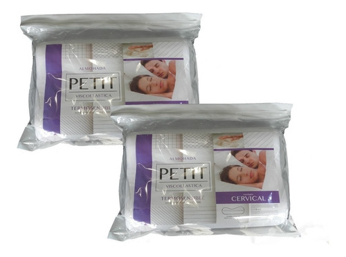 Combo 2 Almohadas Fiberball Petit Viscoelastica Inteligentes