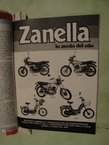 Publicidad Moto Zanella 50 - 125 - 200 Año 1984