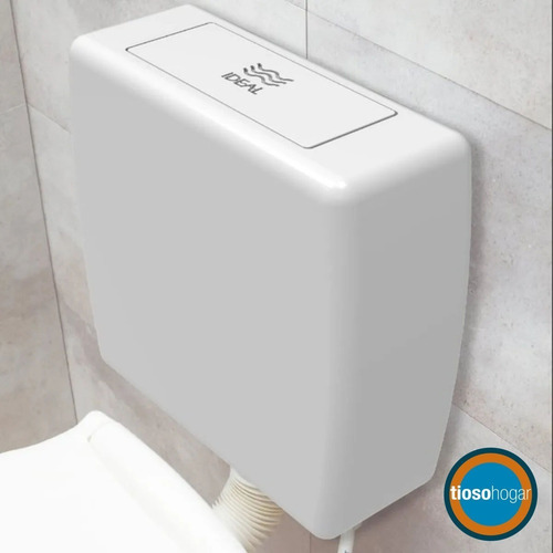 Imagen 3 de 10 de Juego Baño Inodoro Mochila 12 Lts Colgar Pvc Tapa Baño Loza