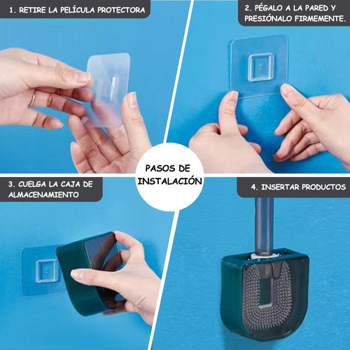 Cepillo De Inodoro De Pared Con Cerdas Flexibles Para Baño