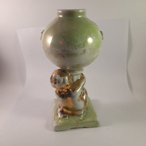 Antiguo Mate Isabelino Pie Ángel En Porcelana Colonial (Usado)