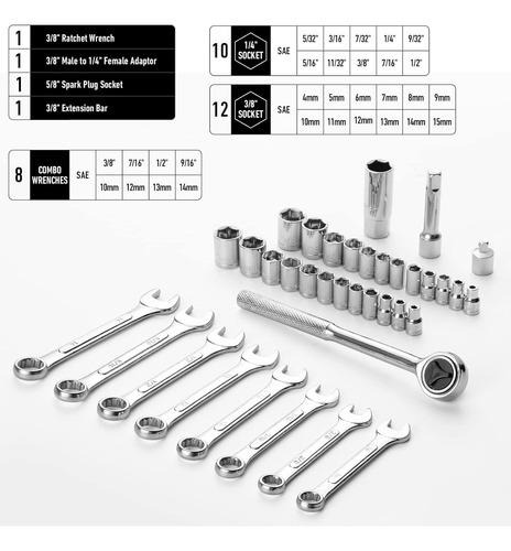 Krebs Kit De Herramientas Manuales Y Juego De Herramientas D