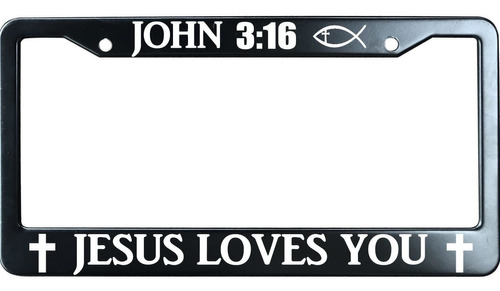 John 3:16 Jesus Loves You Marco De Placa De Matrícula De Ace