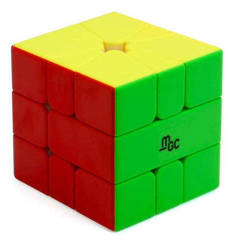 Cubo de estrutura sem adesivo colorido magnético Yj Mgc Square-1