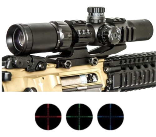 Mira Ncstar 1.5-4x30 Mil Dot Reticle Red Green Blue Xtreme