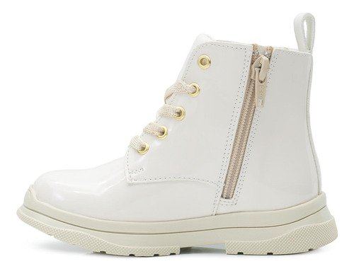 Bota Botín Niña Karsten® Estrella Charol Hueso 15-21 Ligeras