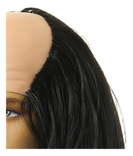 3 Peluca Calva Para Hombre Mayor, Gorro Para Pelo Liso Negro