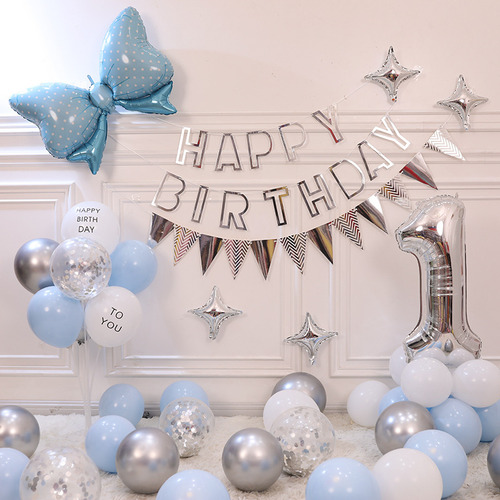 Set De Cumpleaños 729 - Globo Decorativo Para El Primer Cump