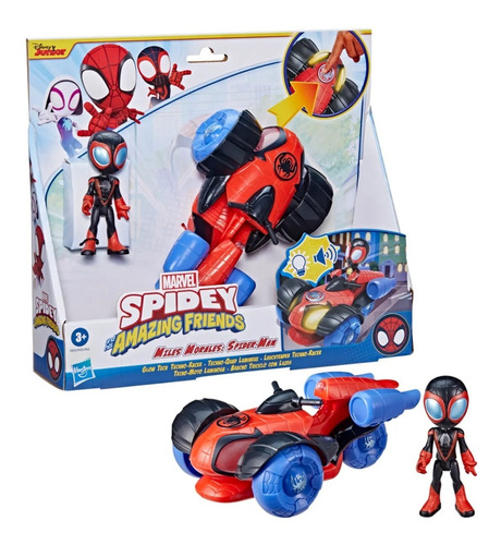 Auto Spidey Araña Figura Miles Morales De 10cm Hasbro Marvel