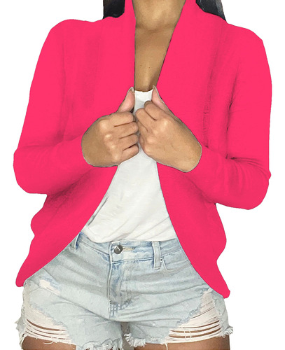 Sweater Cardigan Chaleco Tipo Blazer De Mujer Varios Colores