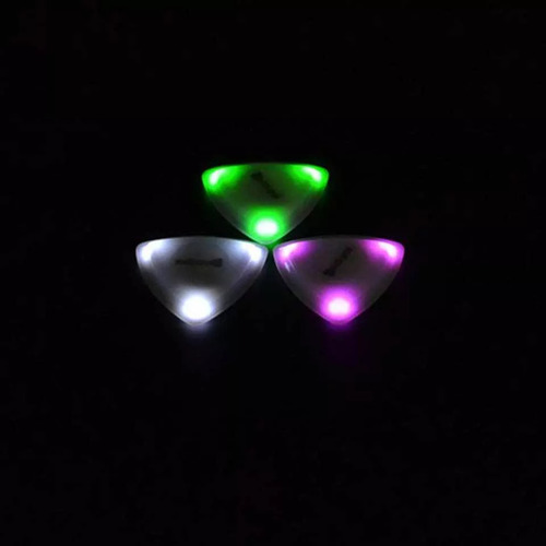 3 Palhetas De Guitarra Led Triangulares