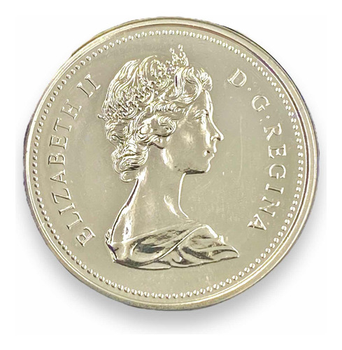 Moneda 1 Dolar Canadiense Año 1976 Con Estuche (Usado)