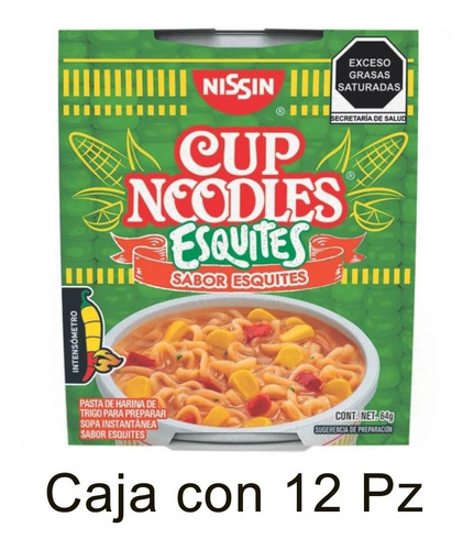 Sopa Nissin Cup Noodles Esquites 64gr 12pack