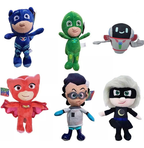 6pcs Pj Masks Muñeco Peluche Juguete Niños Navidad Regalo