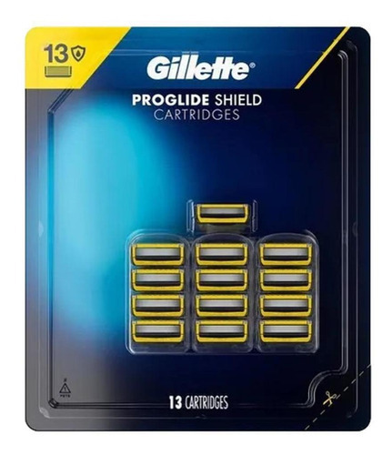 Kit Lâminas De Barbear Gillette Proglide Shield -13 Unidades