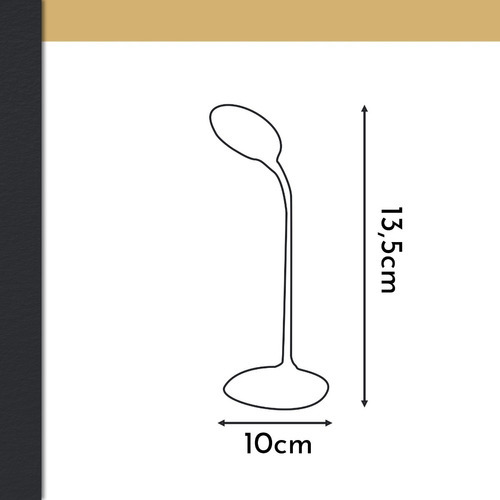 Lámpara de mesa regulable USB Ringlinght, 3 colores en 1, color cúpula, marco blanco, color blanco