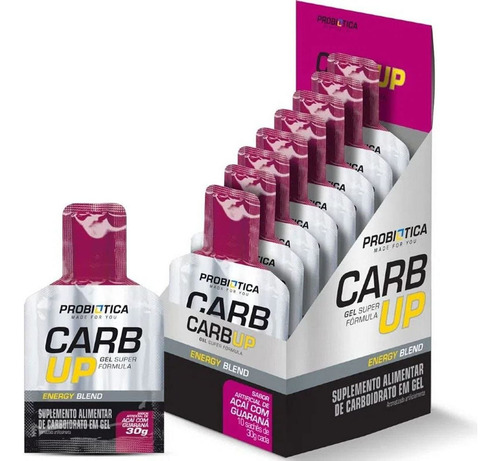 Carb Up Gel Super Fórmula Caixa 10 Sachês 30g Probiótica