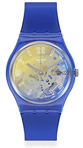 Swatch Gent Standard Quartz Silicone Strap, Blue, 18 Casual 