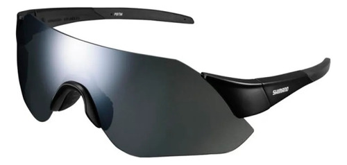 Gafas Shimano negras Aerolite, lentes de ciclismo con espejo gris