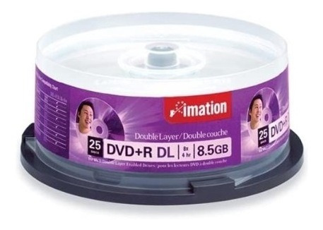 Imation Dvd +r Dl Dual Layer 8x (pack De 25) Envio Gratis