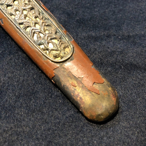 Antiguo Cuchillo Kris Malayo 1850 Madera Y Hierro A326