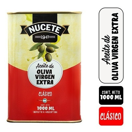 Imagen 2 de 2 de Aceite De Oliva Virgen Extra Clasico Lata 1000 Ml
