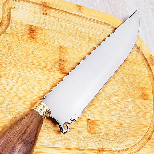 Faca Bandeira Do Brasil Churrasco Inox Personalizada C/ Nome