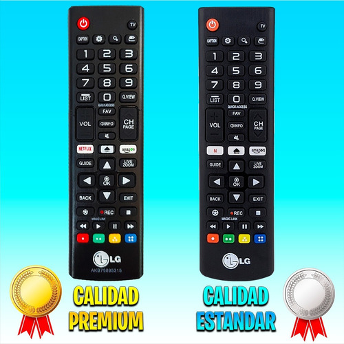 Imagen 7 de 10 de Control Remoto LG Smart Tv Con Netflix Amazon + Funda Y Pila